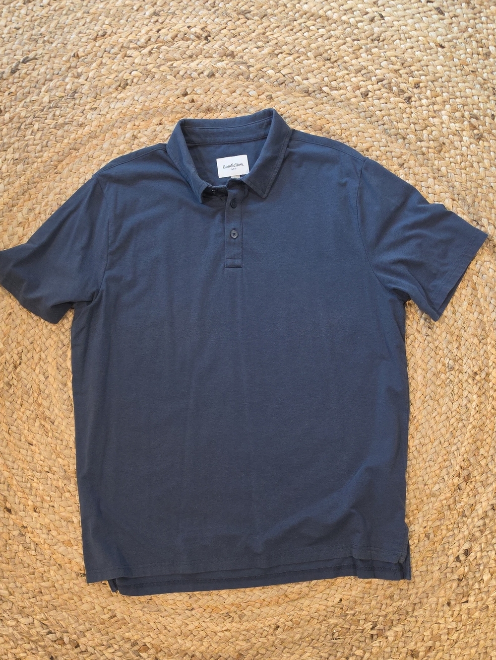 Goodfellow & Co Men's Blue Short-Sleeve Polo